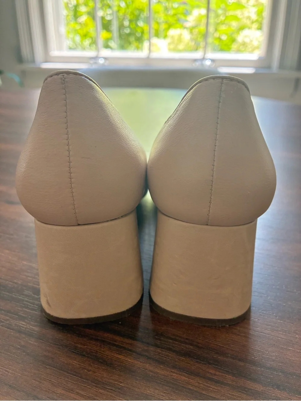 J. Crew Blush pink Cream Block Heel Pumps